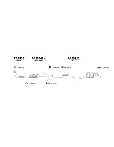 COMPATIBLE CON FIAT PUNTO 1.4i KAT SILENCIOSO...