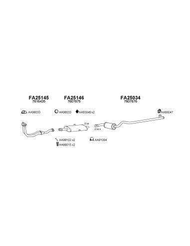 COMPATIBLE CON FIAT TIPO 1.1 87 SILENCIOSO FRONTAL
