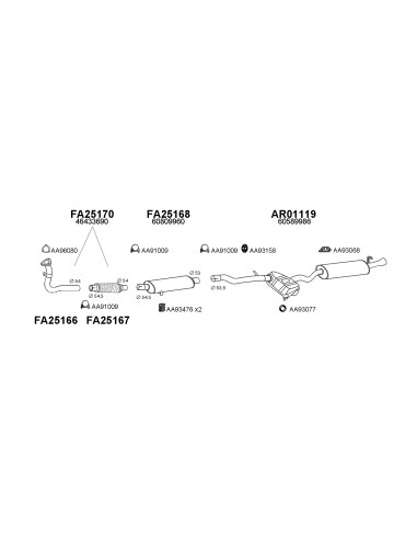 COMPATIBLE CON FIAT TIPO 1.9TD 88 TUBO COLECTOR