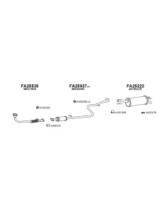 COMPATIBLE CON FIAT DOBLO CARGO 1.9D KAT 01 SILENCIOSO...
