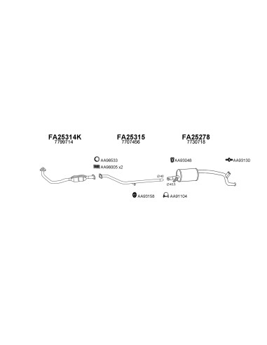 COMPATIBLE CON FIAT PANDA 4X4 1.1 91 TUBO COLECTOR