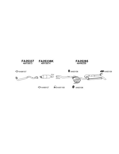 COMPATIBLE CON FIAT BRAVO 2.0 95 TUBO COLECTOR