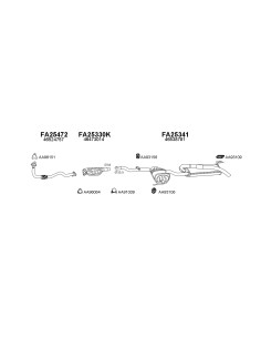 COMPATIBLE CON FIAT MAREA 1.6 KAT 97 SILENCIOSO TRASERO