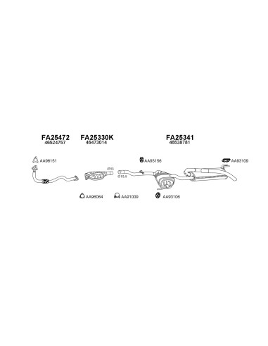 COMPATIBLE CON FIAT MAREA 1.6 KAT 97 SILENCIOSO...