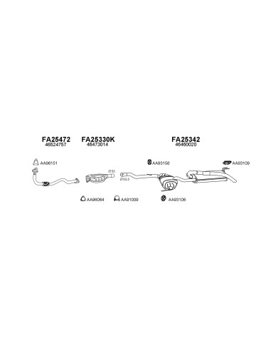 COMPATIBLE CON FIAT MAREA 1.6 KAT SILENCIOSO...