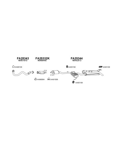 COMPATIBLE CON FIAT MAREA 1.8 KAT 96 SILENCIOSO...