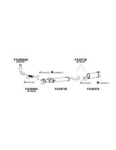 COMPATIBLE CON FIAT MULTIPLA 1.6 9805 SILENCIOSO TRASERO