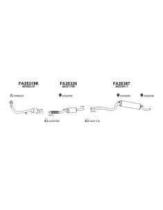 COMPATIBLE CON FIAT CINQUECENTO 1.1i 94 SILENCIOSO TRASERO
