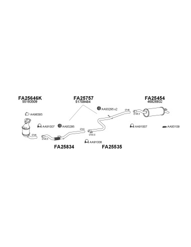 COMPATIBLE CON FIAT DOBLO 1.9D 01 SILENCIOSO...