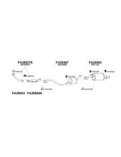 COMPATIBLE CON FIAT PANDA 1.1ie 95 SILENCIOSO FRONTAL