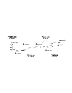 COMPATIBLE CON FIAT PUNTO IDEA 1.3JTD 03 SILENCIOSO TRASERO