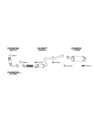 COMPATIBLE CON FIAT DOBLO 1.6 00 SILENCIOSO...