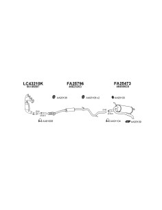 COMPATIBLE CON FIAT PALIO 75 100 16V SILENCIOSO FRONTAL