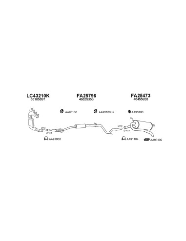 COMPATIBLE CON FIAT PALIO 75 100 16V SILENCIOSO...