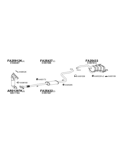 COMPATIBLE CON FIAT GRANDE PUNTO 1.4I 05 CAT