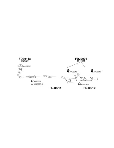 COMPATIBLE CON FORD ESCORT 1.1 3 SILENCIOSO...