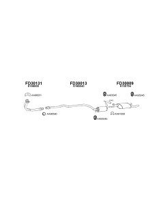COMPATIBLE CON FORD ESCORT 1.3 4 6 86 SILENCIOSO TRASERO