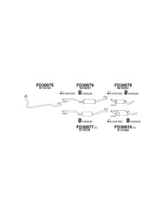 COMPATIBLE CON FORD ESCORT 1.1 3 SILENCIOSO TRASERO