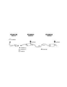 COMPATIBLE CON FORD ESCORT ORION 9092 SILENCIOSO TRASERO