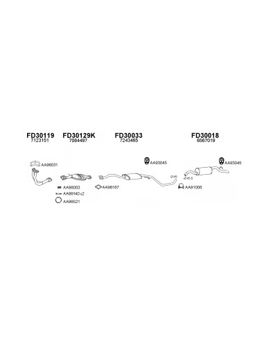 COMPATIBLE CON FORD ESCORT 1.4 L LX S.TRASERO
