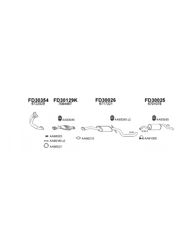 COMPATIBLE CON FORD ESCORT 1.3 KAT SILENCIOSO...