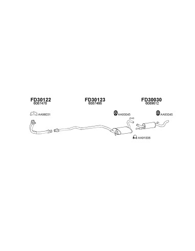 COMPATIBLE CON FORD ESCORT 1.3 6 80 3 S.TRASERO