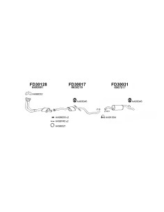 COMPATIBLE CON FORD ESCORT 1.3 90 SILENCIOSO TRASERO
