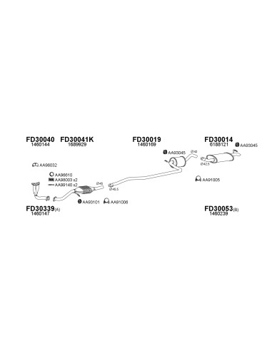 COMPATIBLE CON FORD FIESTA 1.1i KAT 94 TUBO...