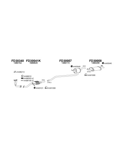 COMPATIBLE CON FORD FIESTA 1.4 KAT 96...