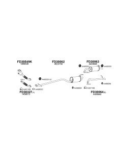 COMPATIBLE CON FORD FIESTA 1.6 89 SILENCIOSO TRASERO