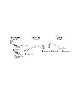 COMPATIBLE CON FORD FOCUS 1.8 99 SILENCIOSO FRONTAL