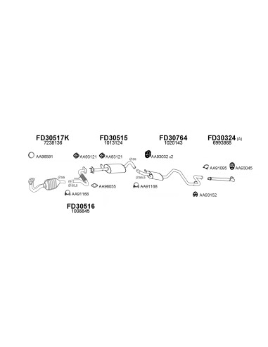 COMPATIBLE CON FORD TRANSIT L100 91 TUBO ESCAPE...