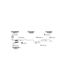 COMPATIBLE CON FORD FIESTA IV 1.4i 1 96 SILENCIOSO TRASERO