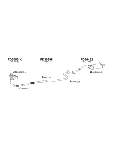 COMPATIBLE CON FORD KA 1.3i 96 SILENCIOSO TRASERO