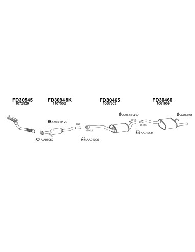 COMPATIBLE CON FORD FOCUS 1.4 16V S W 98 SILENC...