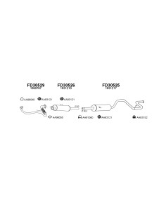 COMPATIBLE CON FORD TRANSIT 2.5D 96 SILENCIOSO TRASERO
