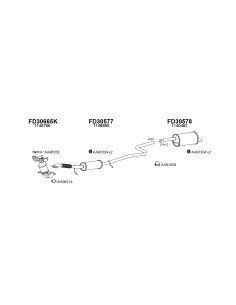 COMPATIBLE CON FORD FIESTA 1.6 02 SILENCIOSO TRASERO