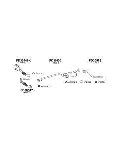 COMPATIBLE CON FORD FOCUS 1.8DI 0005 TUBO SAIDA