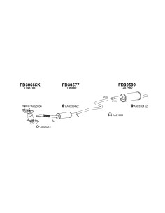 COMPATIBLE CON FORD FUSION 1.6I 02 SILENCIOSO TRASERO