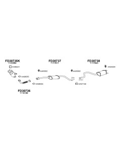 COMPATIBLE CON FORD MONDEO 2.0TD 00 TUBO COLECTOR