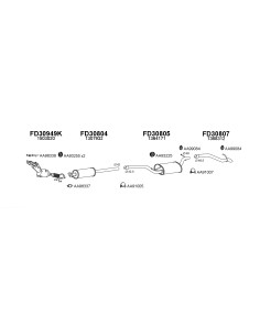 COMPATIBLE CON FORD FOCUS CMAX 1.4 1.6 03 SILENCIOSO FRONTAL