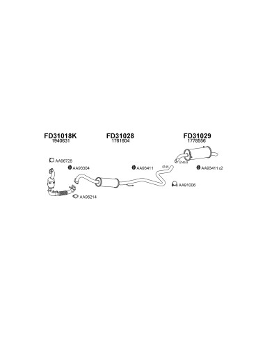 COMPATIBLE CON FORD FIESTA VICOURIER 1.0 1219...