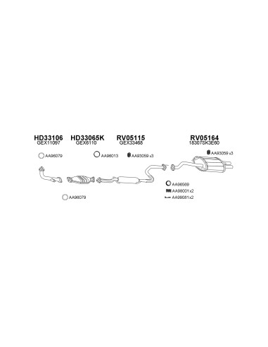 COMPATIBLE CON HONDA CONCERTO 1.6 90 TUBO COLECTOR