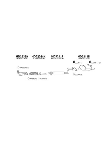 COMPATIBLE CON HONDA CIVICON 1.6 8i 16V 96...