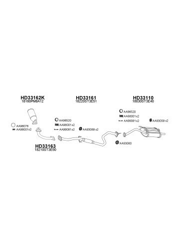 COMPATIBLE CON HONDA CIVIC VTECON 1.5 16V 95...