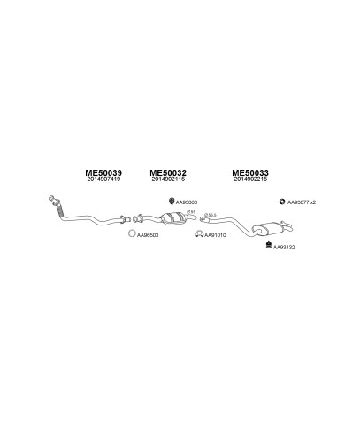 COMPATIBLE CON MERCEDES 190D TD 9 878 89...