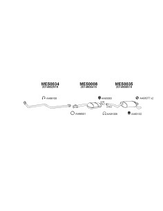 COMPATIBLE CON MERCEDES 190 D KAT SILENCIOSO TRASERO