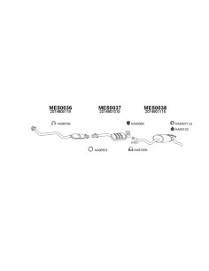 COMPATIBLE CON MERCEDES 190 2.5 D SILENCIOSO TRASERO