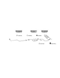 COMPATIBLE CON MERCEDES 200 300 KAT SILENCIOSO TRASERO