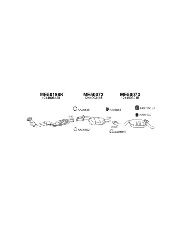 COMPATIBLE CON MERCEDES 200 220 2.0 2.2 KAT...